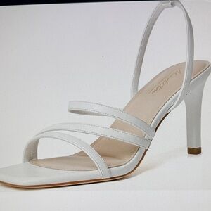 Elegant White Strappy Heels